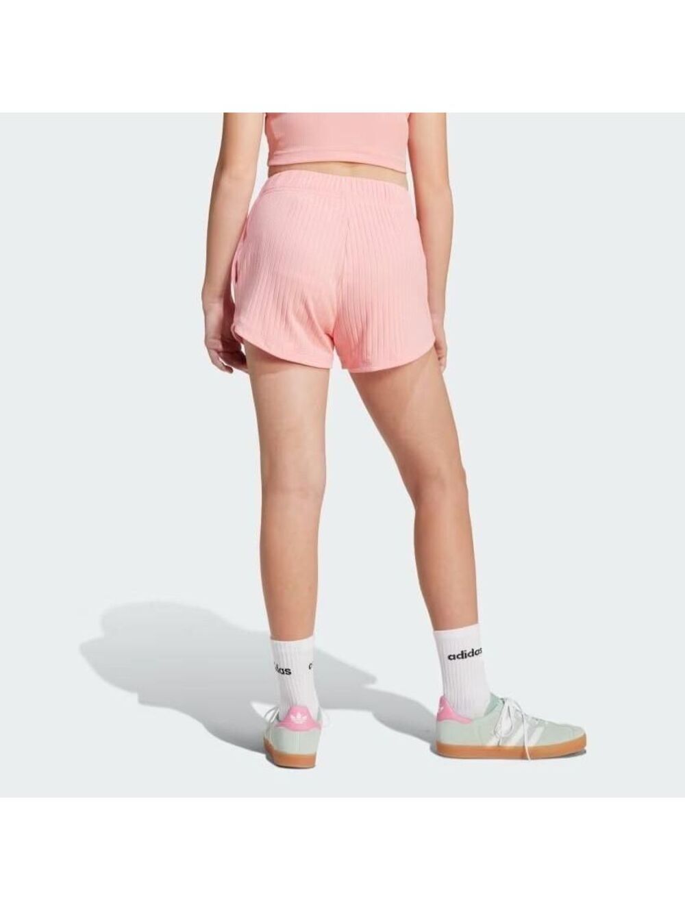 NWT Girls’ Adidas Ribbed Shorts S - XL MSRP $30 - Picture 2 of 3
